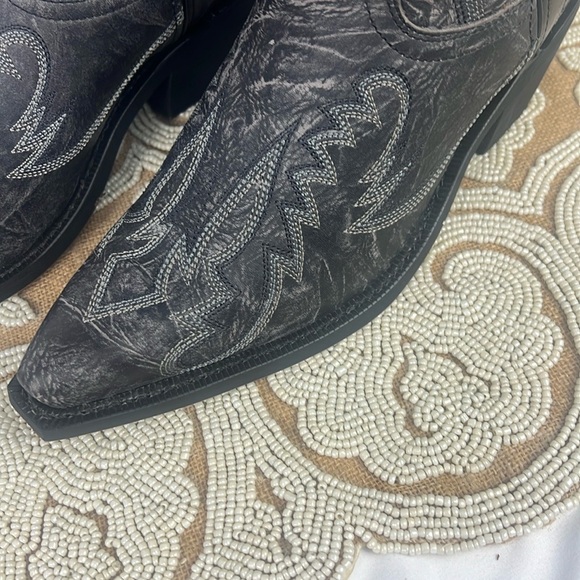 Laredo Black Sanded Western Boots - Picture 9 of 15